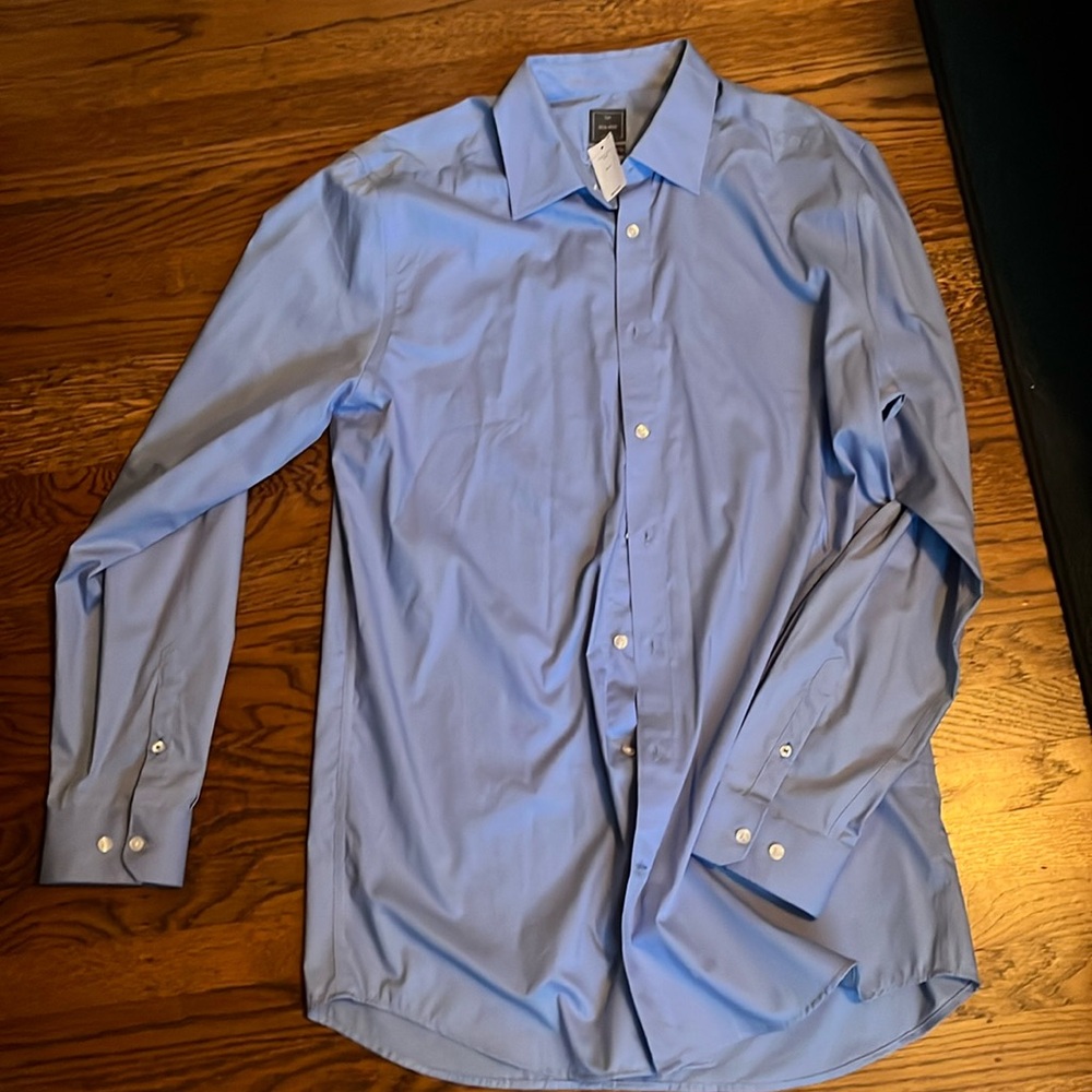 Gap men’s dress shirt no iron XL/T darker dusty blue nwt